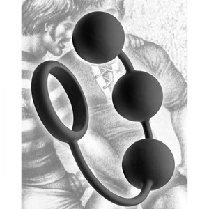 Tom of Finland Triple Weighted Anal Beads with Cockring