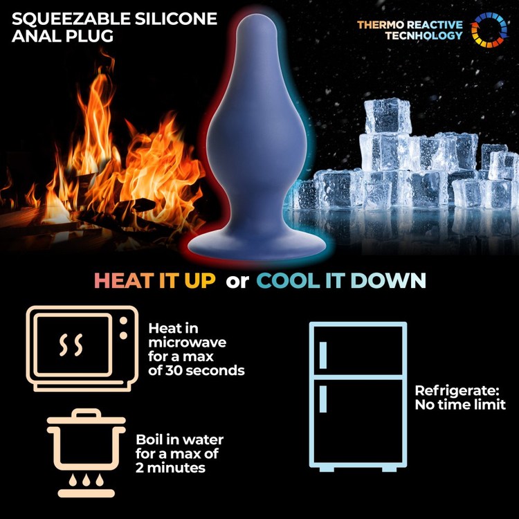 פלאג רך ולחיץ גדול בצבע כחול Squeeze-It