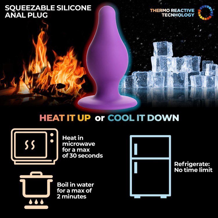 פלאג רך ולחיץ בינוני בצבע סגול Squeeze-It