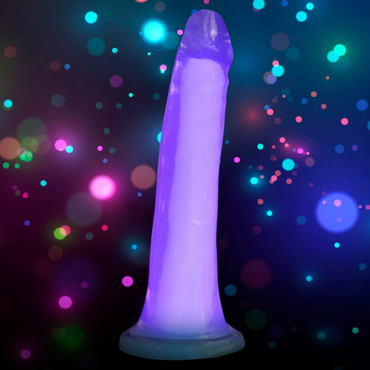 דילדו זוהר בחושך סגול Glow-in-the-Dark