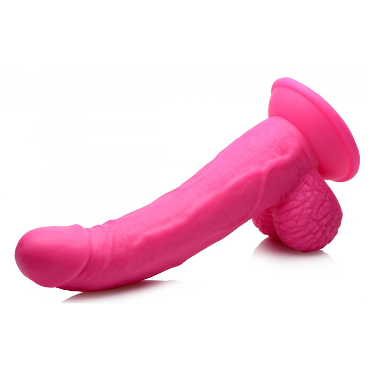 Pop Peckers דילדו ורוד מעוקל 19 ס"מ