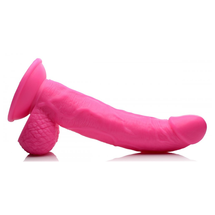 Pop Peckers דילדו ורוד מעוקל 19 ס"מ