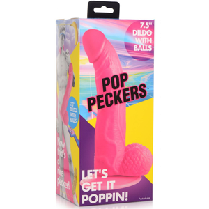 Pop Peckers 19 CM Pink Curved G-Spot Dildo