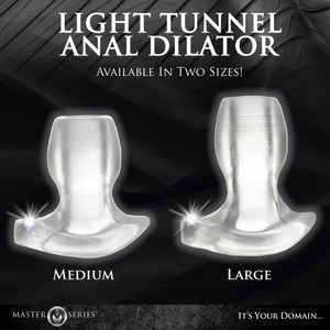 Master Series Light-Tunnel Light Up Hollow Anal Plug - Large