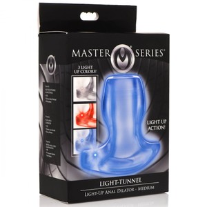 Master Series Light-Tunnel Light Up Hollow Anal Plug - Medium