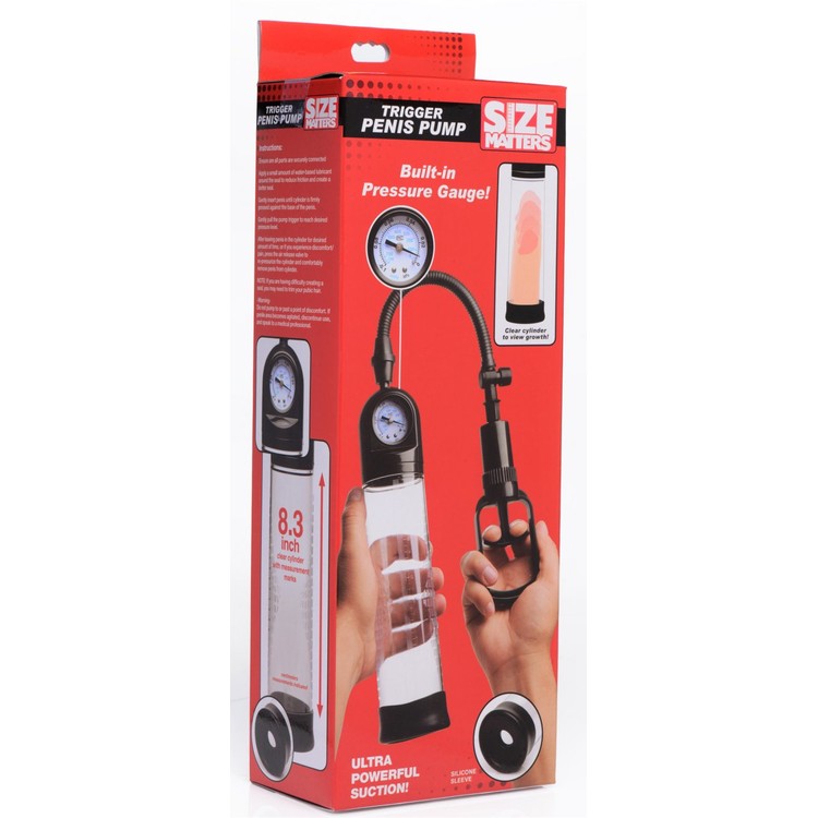 Trigger משאבה לגבר עם ואקום וידית נוחה Size Matters