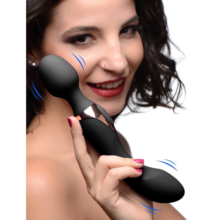 Dual Duchess וויברטור דו-צדדי שחור לנשים Wand Essentials
