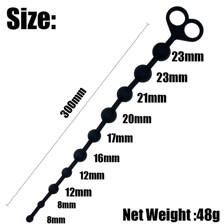 Genghis חרוזים אנאליים מסיליקון