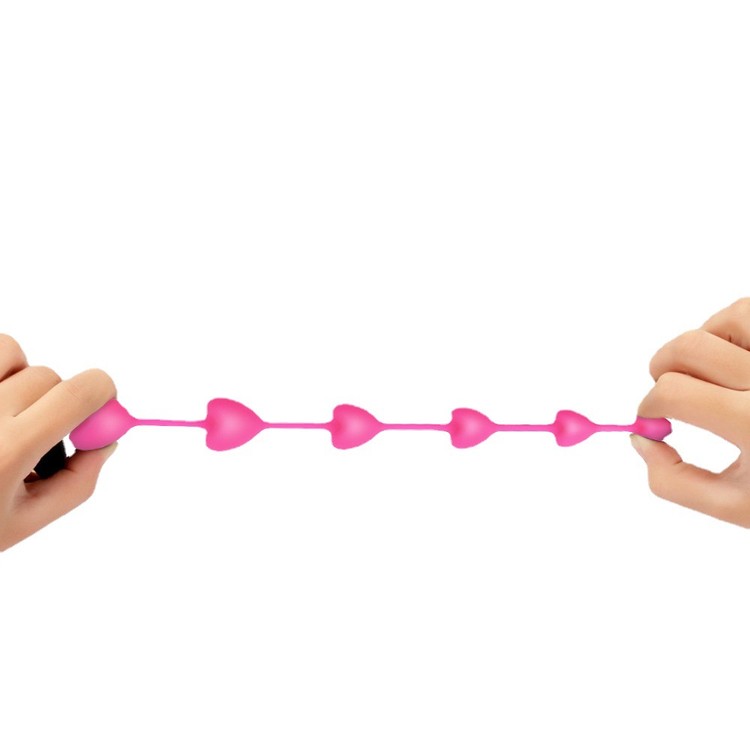 the heart of the butt חרוזים אנאליים בצורת לב ורוד