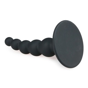 Crotalus Black Silicone anal Beads Plug