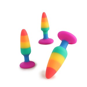 American Pleasure Rainbow Colored Cone Anal Plug - Medium