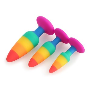 American Pleasure Rainbow Colored Cone Anal Plug - Small