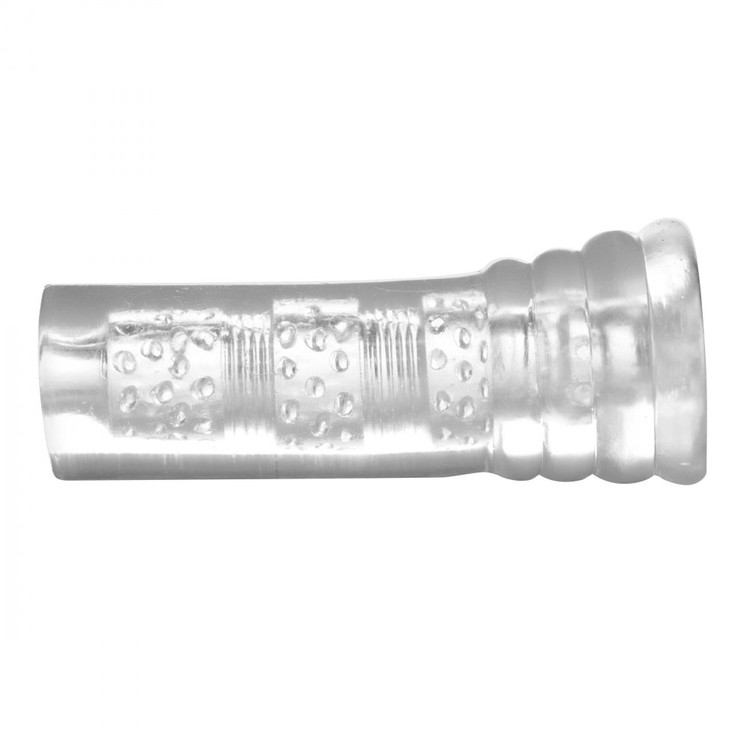 Hot Rod שרוול אוננות שקוף לגברים לתחושת מין אוראלי Palm-Tec