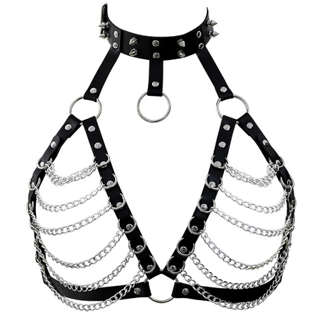 Chest and Neck Fetish Harness for Women