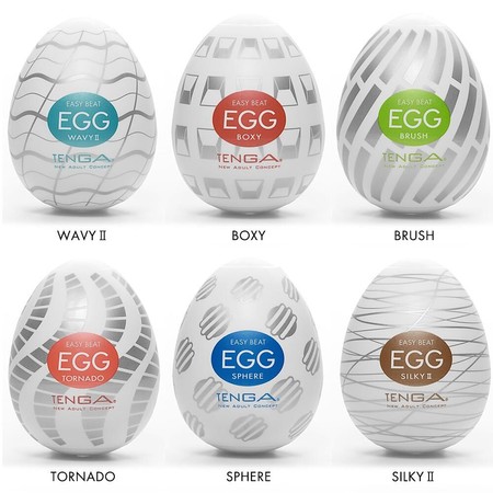 Tenga Masturbation Eggs in Various Colors and Textures