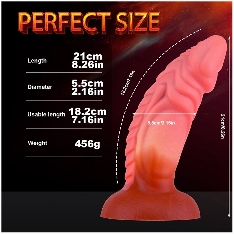 Triton דילדו פנטזיה בעיצוב חייזרי אדום מסיליקון