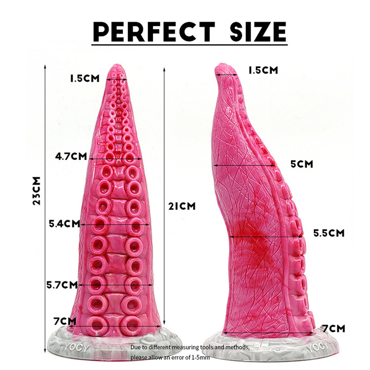 דילדו חייזרי זרוע תמנון אדומה מסיליקון