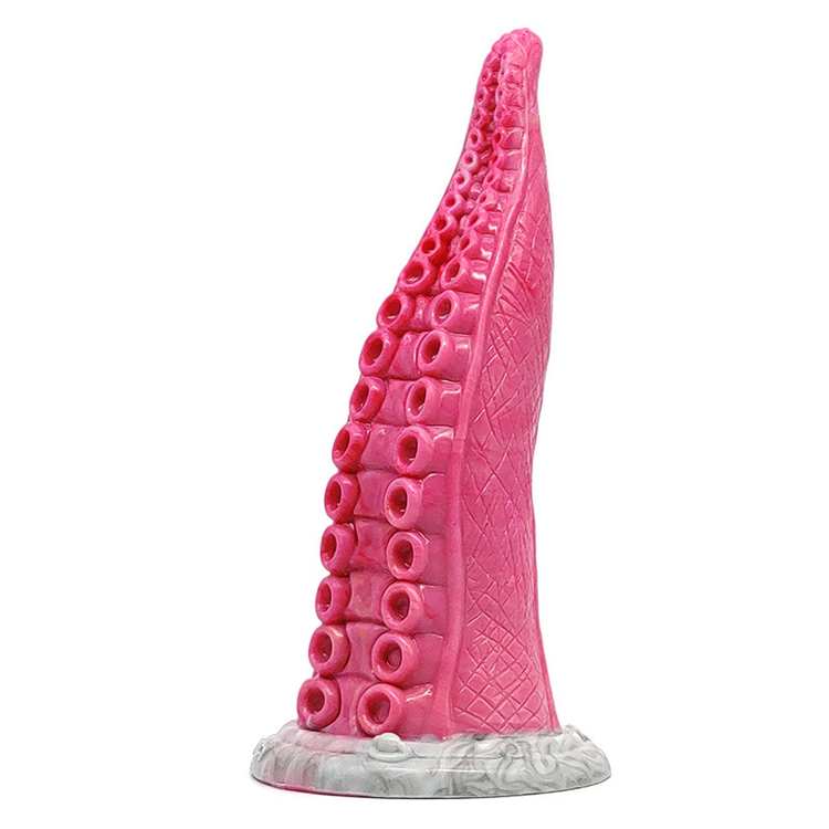 דילדו חייזרי זרוע תמנון אדומה מסיליקון