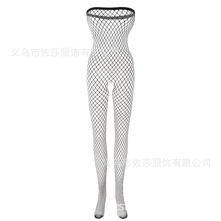 Sitorelo בגד גוף רשת סטרפלס שחור