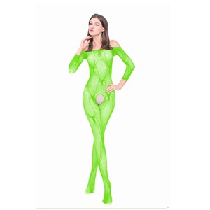 Lorenda Spider Print Green Sexy Bodystocking