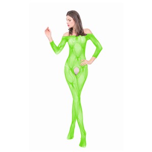 Lorenda Spider Print Green Sexy Bodystocking