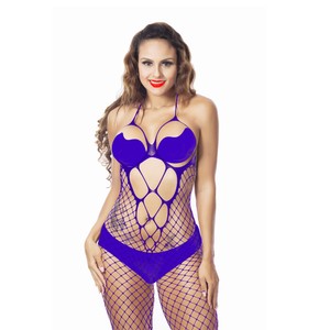 Adalelo Exposed Back Bodystocking - Blue