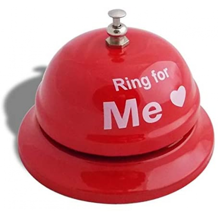 פעמון שולחני אדום עם כיתוב ♥ Ring for Me
