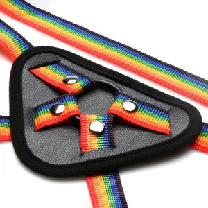 Strap U Ride the Rainbow Pride Colored Strap On Harness