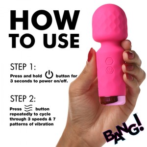 BANG! Mini Pink Wand Vibrator for Women