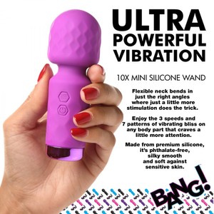 BANG! Mini Purple Wand Vibrator for Women