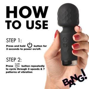BANG! Mini Black Wand Vibrator for Women
