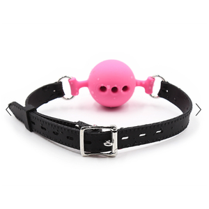 Naughty Toys Pink Silicone Ballgag with Breathing Holes