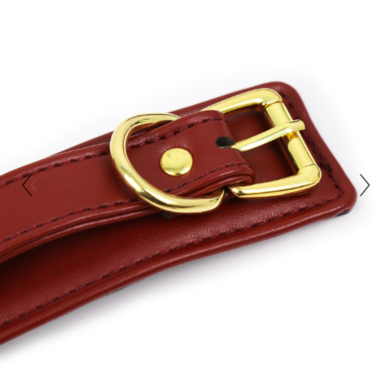 אזיקים לידיים בעיצוב אדום-זהב אלגנטי Naughty Toys