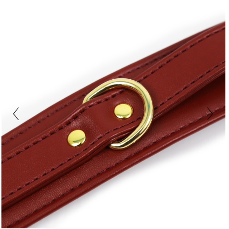 אזיקים לידיים בעיצוב אדום-זהב אלגנטי Naughty Toys