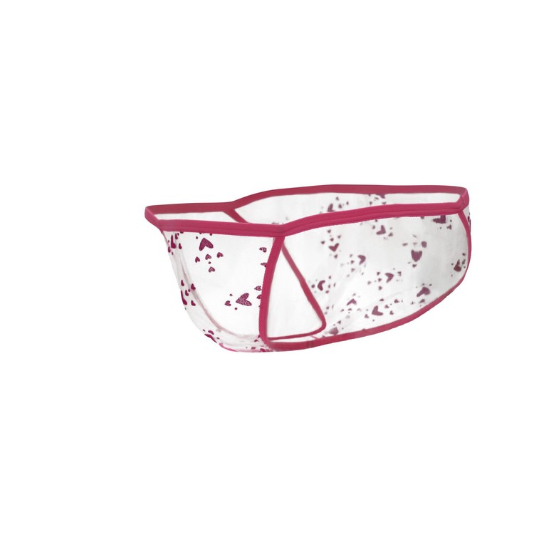 תחתון סקסי ורוד עם לבבות לגברים