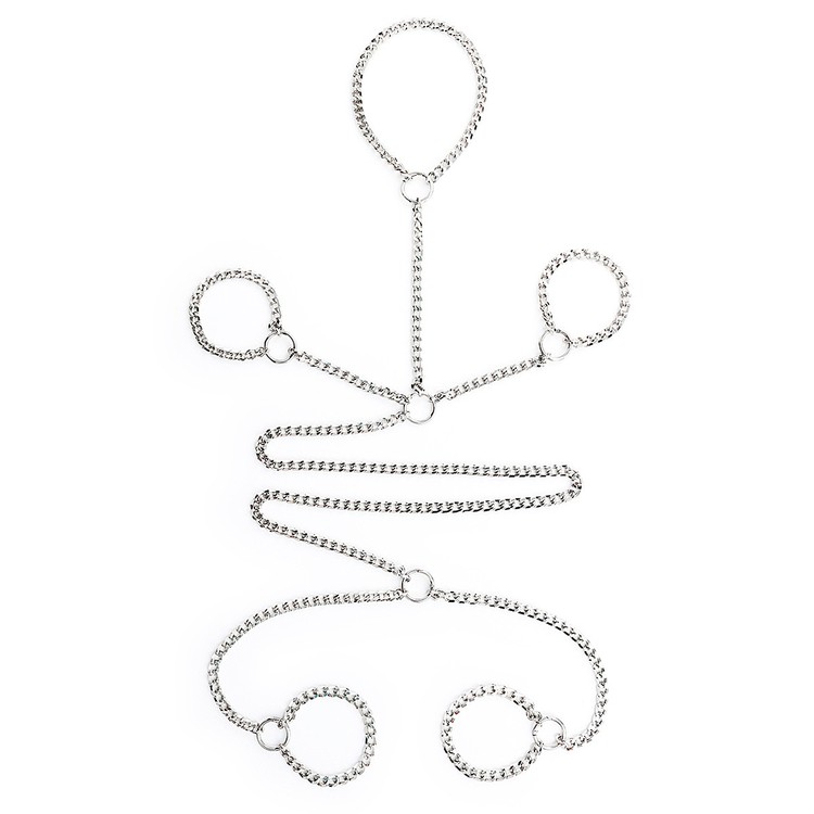 שרשרת קשירה עם אזיקיי ידיים, רגליים וצוואר