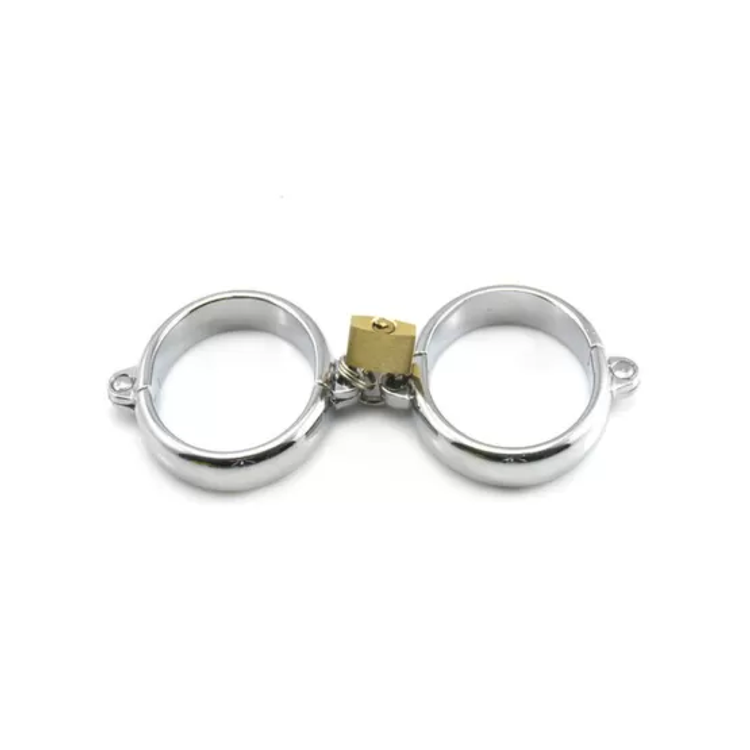 אזיקים ממתכת ננעלים עם מנעול - גדלים שונים