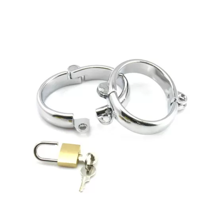 אזיקים ממתכת ננעלים עם מנעול - גדלים שונים