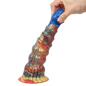 Silicone Alien Dildo with Shell Print