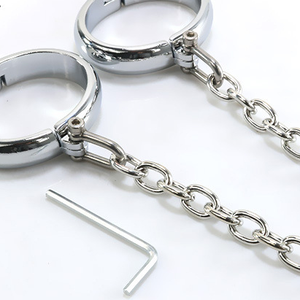 Elegant Metal Handcuffs with Chain