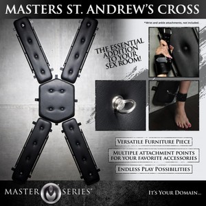 Masters St. Andrew's Cross מתקן קשירה X לקיר Master Series