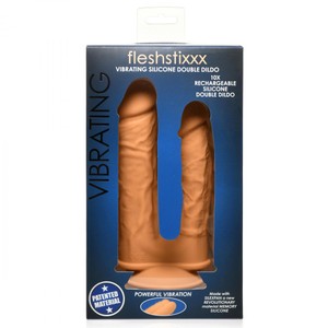 Fleshstixxx 10X Silexpan Double דילדו כפול רוטט מסיליקון גמיש