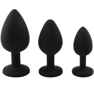 Bling L Big Silicone Plug with Stone