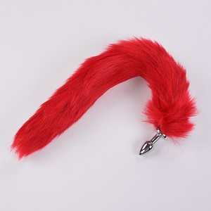Small Anal Plug with Red Fox Tail