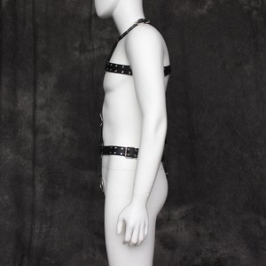 Nergal Mens Body Harness with Cockring