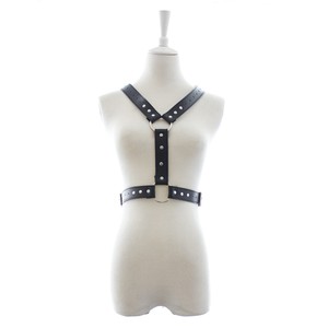 Durga Y Shaped Faux Leather Chest Harness
