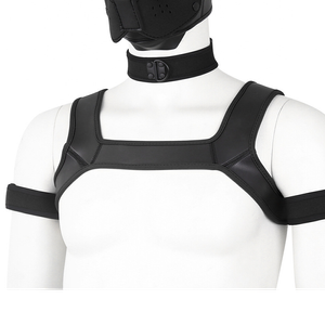 Black Neoprene Chest Harness - Small