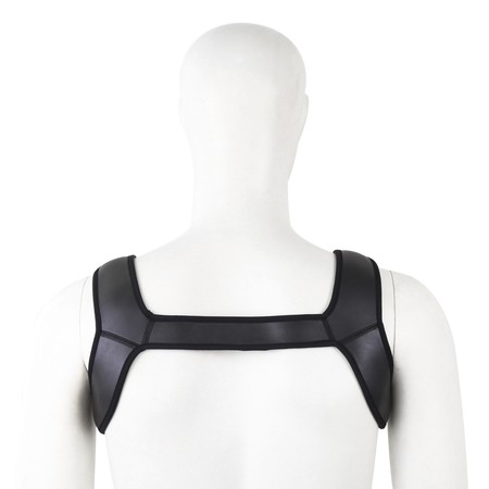 Black Neoprene Chest Harness - Medium