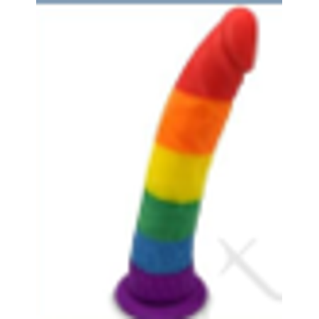 Rainbow Colored Dildo for Strapons