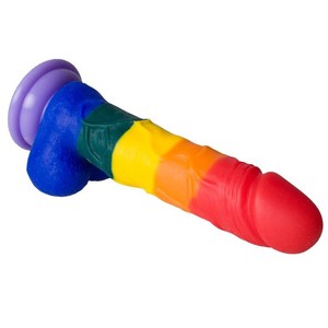 Small Rainbow Pride Colored Dildo